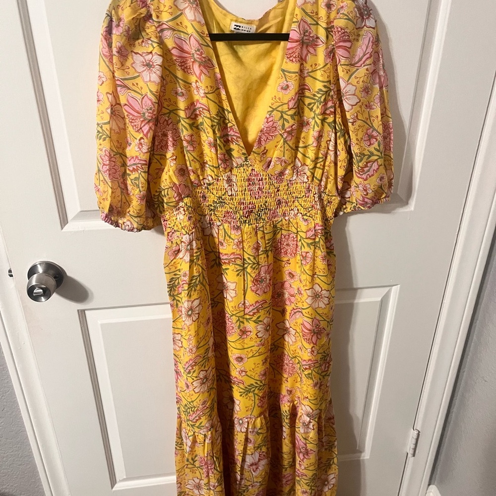 Billabong Floral Yellow Dress